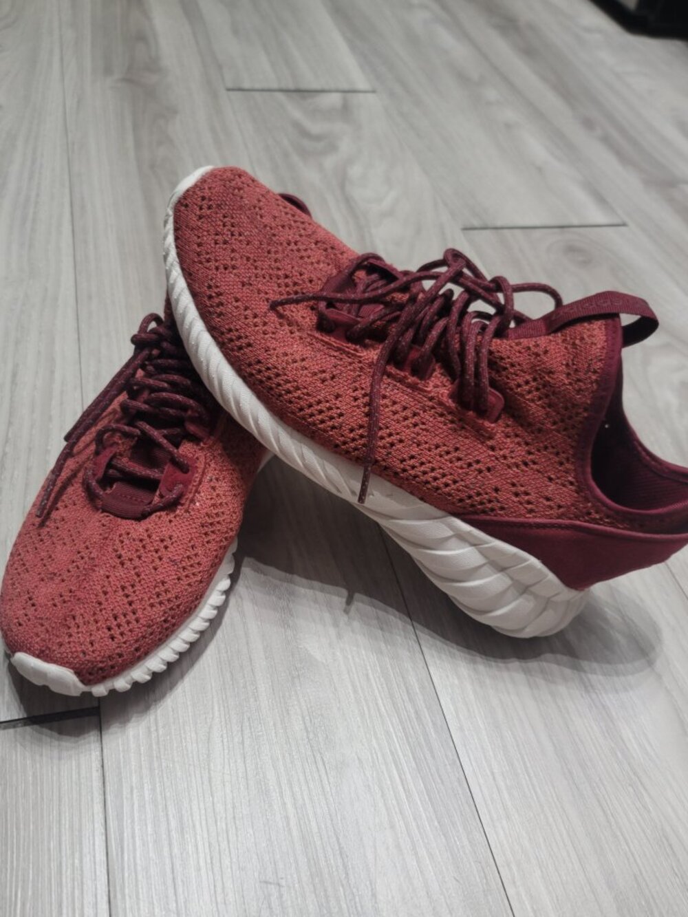 adidas tubular sock doom red 8.5 mens
